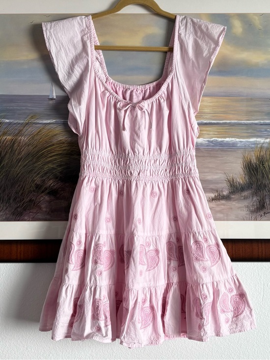 Roller Rabbit Dresses & Skirts - Roller Rabbit Pink Paisley Embroidered Pipette Mini Dress